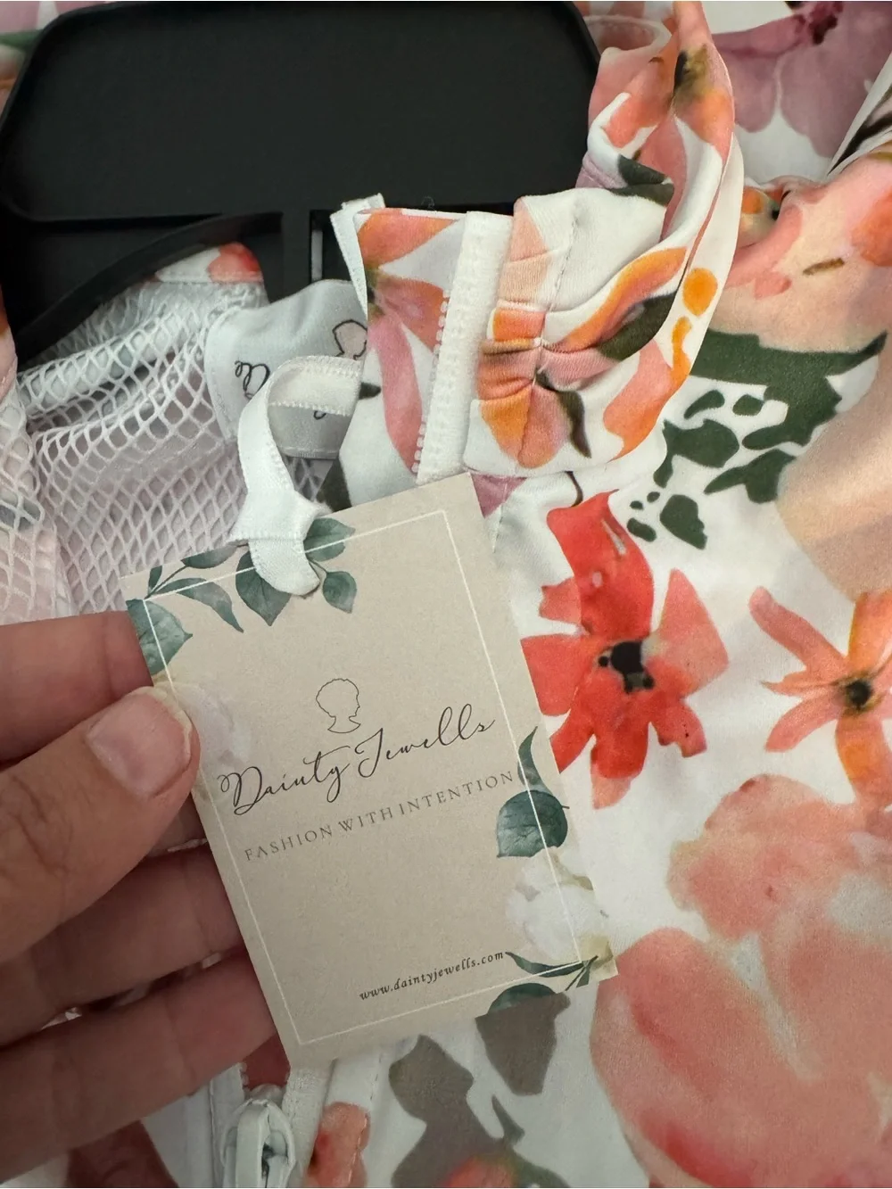 Dainty Jewells Girls’ Floral Print Modest Swim Dress NEW Size 2T/3T